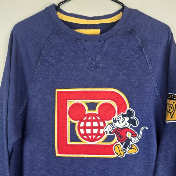 Disney Mens US S WALT DISNEY WORLD 1971 Letterman‎ SWEATSHIRT VARSITY RETRO.E124 - Picture 2 of 12